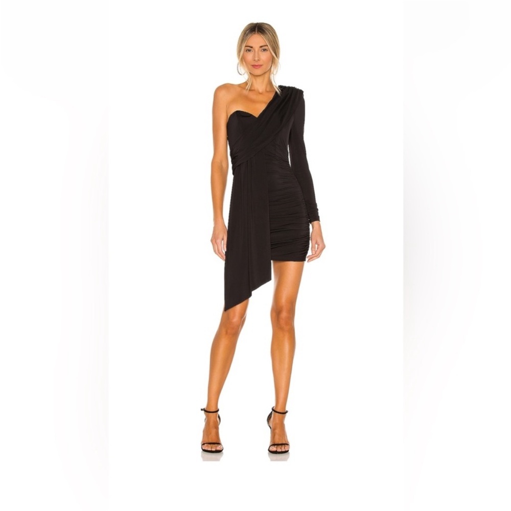 Michael Costello X revolve carmen black mini dress size xxs